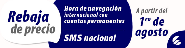 ETECSA rebaja con carácter permanente los SMS nacionales y horas de navegación internacional con cuentas permanentes